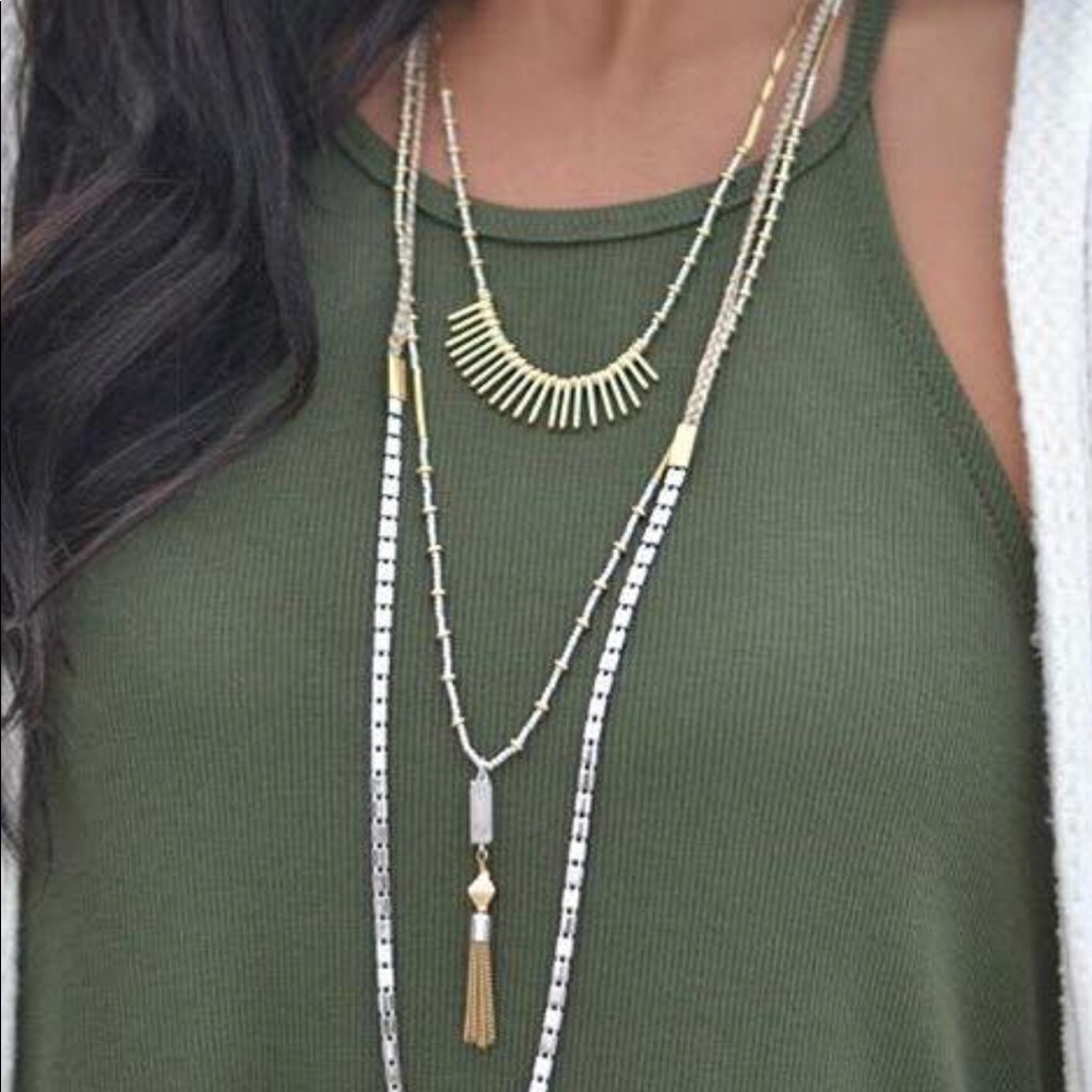 EUC Stella and Dot Raid Layering Necklace